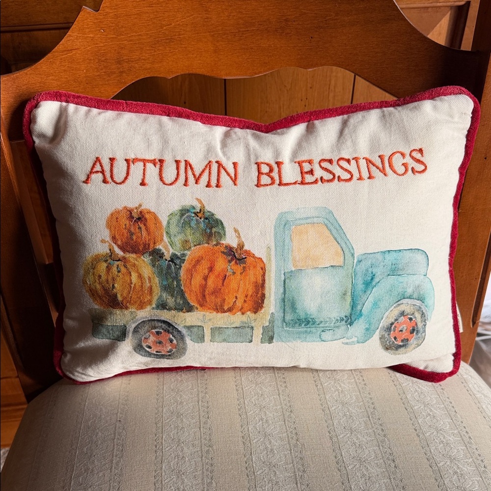 Primitives by Kathy Red and Cream Pillow